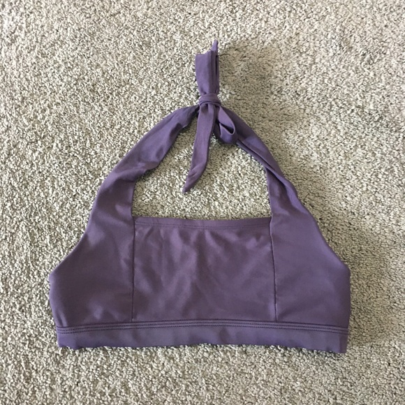 Navy Halter Swim Bikini Top - Picture 1 of 3